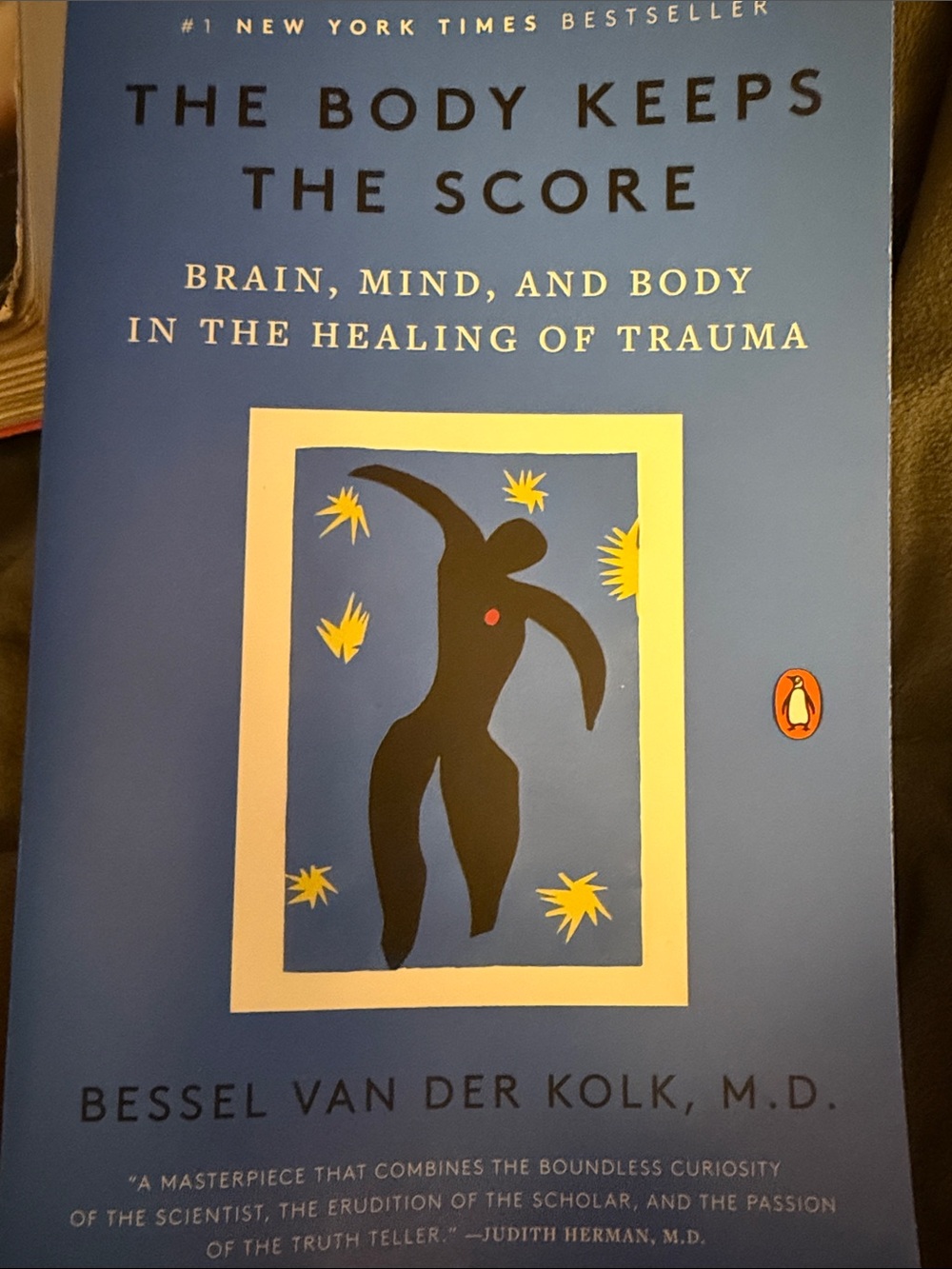 The body keeps score book by Bessel Van Der Kolk